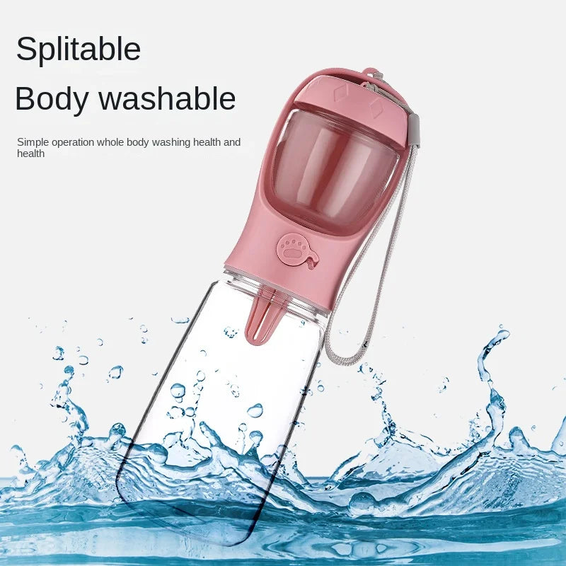 3 in 1 Portable Water Bottle With Food Dispenser.