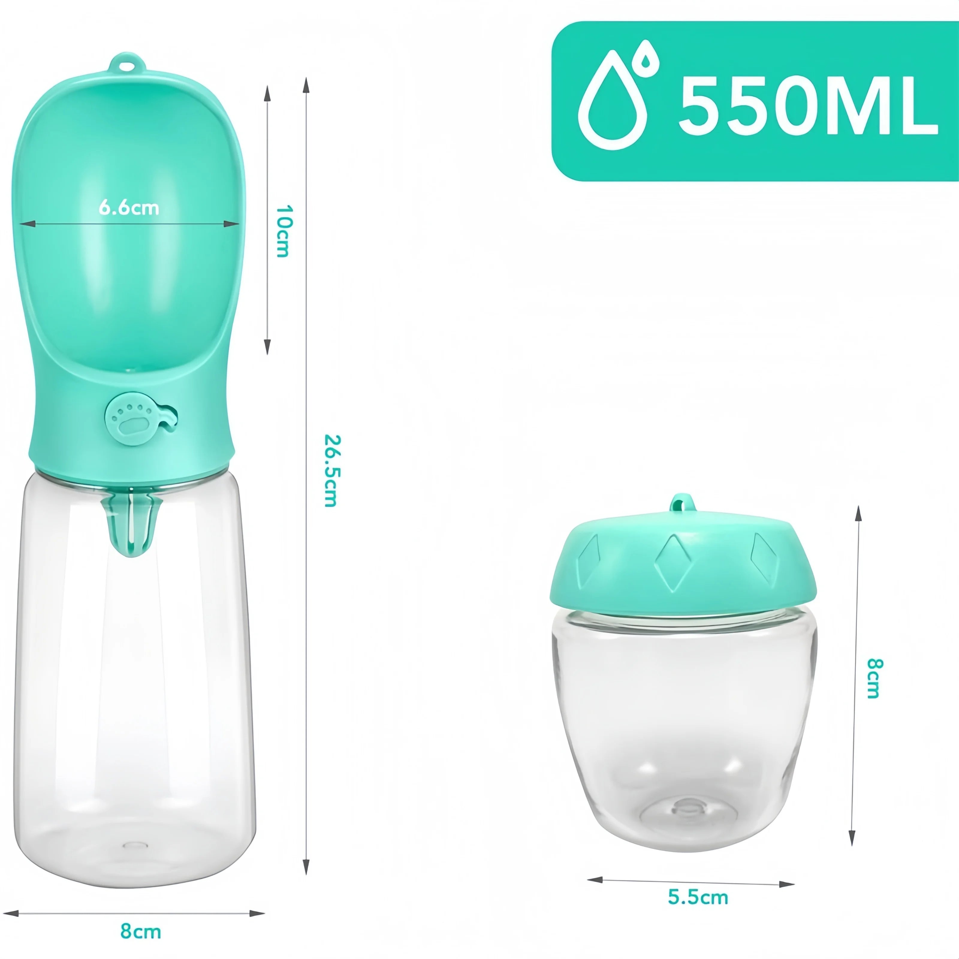 3 in 1 Portable Water Bottle With Food Dispenser.